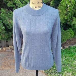 NEW Allison Daley Gray Crew Neck Sweater